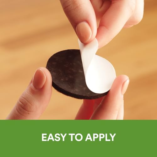 Felt Pads, 4 Pads, Circle, Brown, 3 in x 3 in - view 3