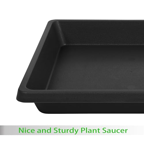 Plant Saucer 12 Inch Square 4 Pack 6 8 10 14 16 18 20 inch, Plant Saucers for Indoors and Outdoors, Saucers for Potted Plants, Planter Saucer, Plant Water Catcher Trays for Pots - view 3