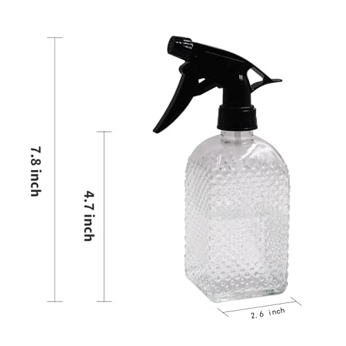 Clear Glass Plant Mister Watering Spray Bottle Adjustable Nozzle 13.5 oz - view 2
