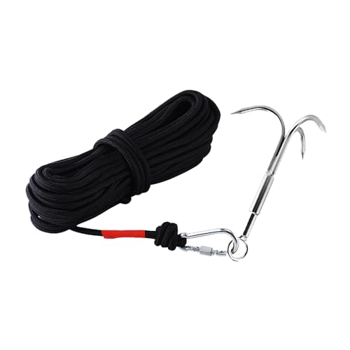 Grappling Hook with 3-Claw Stainless Steel,3 Claw Climbing Carabiner Hook for Retrieving,Outdoor Hiking,Tree Limb Removalr,Salvage.