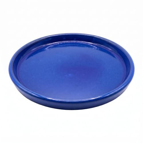 Ceramic Plant Saucer, 11.4 inch, Falling Blue