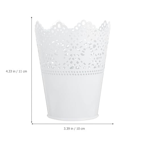4pcs Lace Design Makeup Organizer Iron Cosmetic Container - view 2