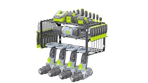 150LBS Power Tool Organizer, Wall Mounted Drill Storage Rack