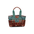 482 garden bag mini compact, waterproof canvas and leather, lightweight 400 g, multiple compartments, practical transport bag for tools, gloves, scissors and accessories