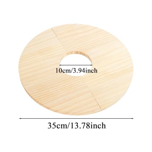 Wooden Plant Pot Cover 30cm Solid Pine Soil Guard for Indoor Outdoor - view 5