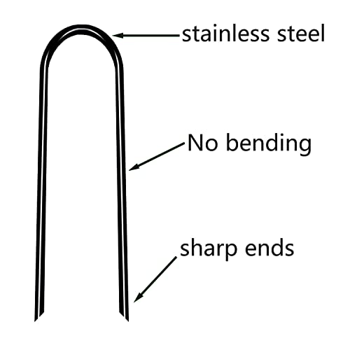 Heavy Duty Trampoline Anchors High Wind U-Shaped Sharp Ends Ground Anchor Galvanized Steel 11.8inch Safety Stakes for Soccer, Tents and Garden Decorations (Black 8pcs) - view 5