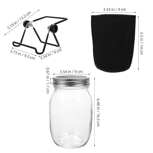 Wide Mouth Sprouting Jar Stand Kit with Stainless Steel Screen Lids - view 2