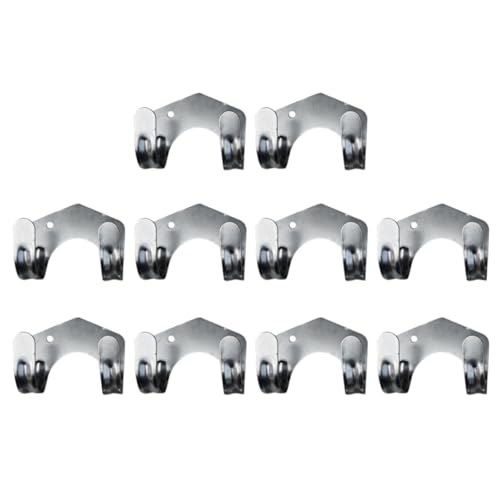 10 Pcs Iron Gardening Hook Double Hooks Hose Rack with Screws
