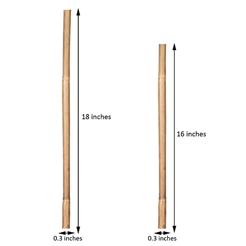 Natural Bamboo Garden Stakes, 20pcs Plant Sticks 18 inches - view 2