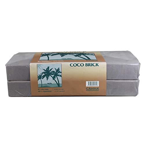 Coco Brick 40l Expandable Natural Plant Medium Soil Substrate, 40 Liter Expanded - 8 Liter Dry, Reusable (1)