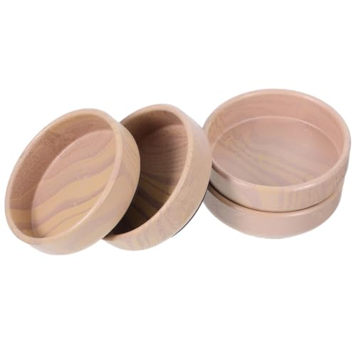 4pcs Wood Grain Furniture Foot Pads Non Slip Protectors
