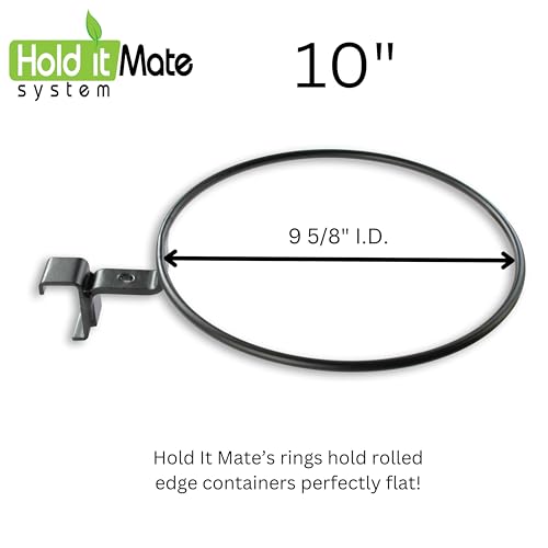 Deck Railing Plant Container Holder/Bracket Kit for Round Pot Planters (10") Connects Harmlessly to Vertical Spindled Railings - Adjustable Height - Heavy Duty Plant Hanger - view 2