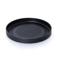 12 Inch Plastic Plant Saucer Water Drip Tray, Heavy Sturdy Round Plant Drainage Tray for Indoors Outdoor, Matte Black, 21-TY-12B-1