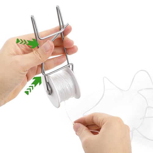 24 Pack Tomato Roller Hooks with 49.2 Feet String and 240 Pcs Clips for Tomato Support Trellis, Grape, Climbing Plants, Greenhouse, Flower Vine, Garden Twine Crop - view 3