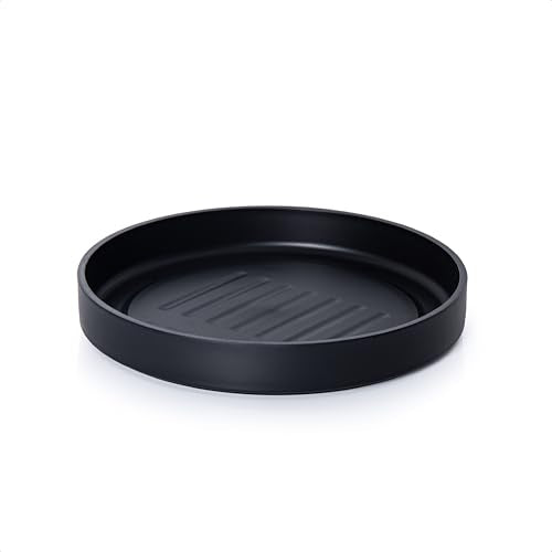 10" Heavy-Duty Plastic Plant Saucer, Black, 21-B-10-1