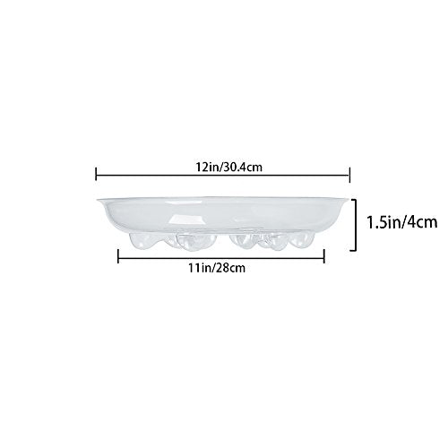 5 Pieces of 12 inch, Clear Thick Plastic Heavy Duty Sturdy Plant Saucer Drip Trays for pots (12") - view 2