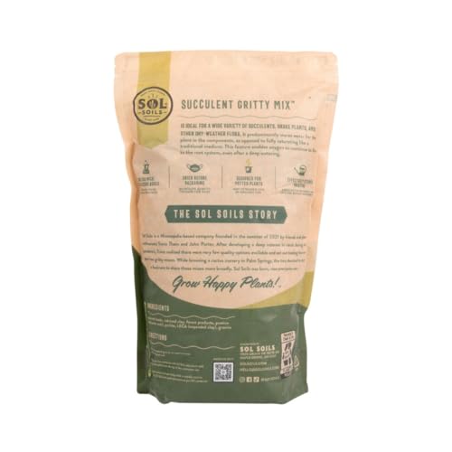 Succulent Gritty Mix - Fast Draining, Peat Moss Free, Perlite - 2 Quarts - Coconut Husk, Pumice - view 2