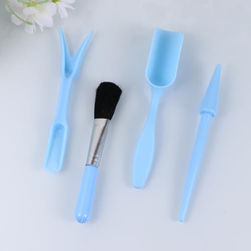 Blue Plastic Mini Succulent Plant Tools Set, Gardening Kit 12pcs Pot - view 6