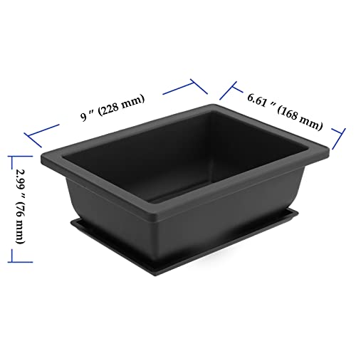 20 PCS 9 Inch Bonsai Training Pots, Rectangular Bonsai Plants Growing Pot with 20 Humidity Trays and Drainage Built-in Mesh for Garden, Yard, Office, Porch, Balcony, Home Decoration - view 2