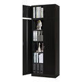Metal Storage Cabinet, 87 Inch Tall Metal Storage Cabinet with Doors and Shelves, Pantry Cabinets for Kitchen Storage, Garage Cabinet for Living, Dining Room, Assemble Required