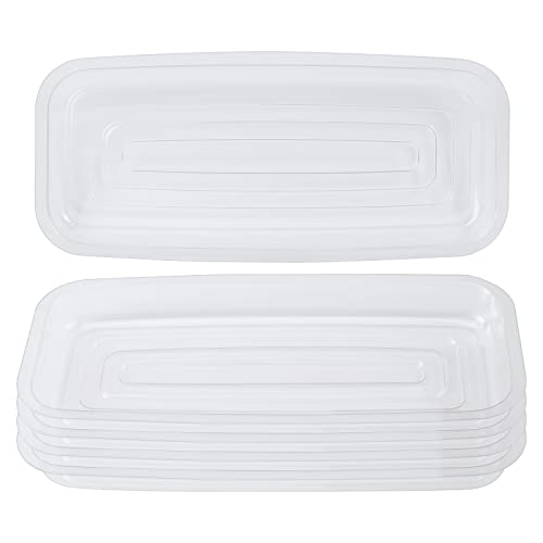 Rectangular 5 Pieces of 9 by 4 Inch Clear Thick Plastic Heavy Duty Sturdy Plant Saucer Drip Trays for pots, Window Sills and Window Shelf (8.5"x3.5")