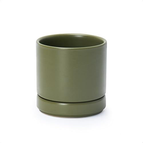 4.7 Inch Ceramic Planter Pot, Olive, 94-O-B-J