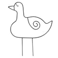 Goose Shaped Iron Rack Climbing Frame Garden Plant Support Trellis Outdoor Metal Animal Shaped Rack for Patio Lawn Gardening Supplies