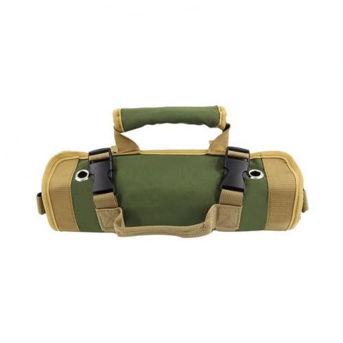 Multiple-Pockets Tool Storage Carrier | Tool Storage Bag with Zippered Pockets, Compact, for Workshop, Garage, Mechanics, handymen, Green