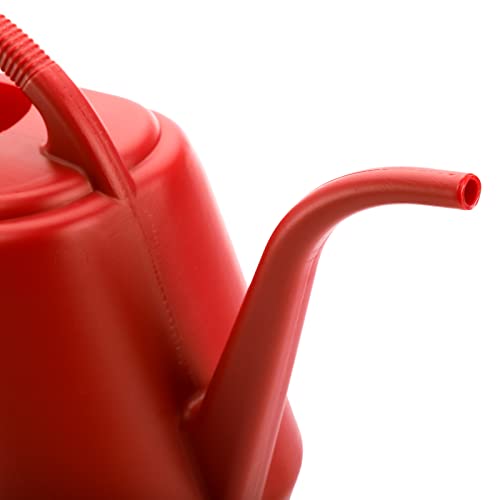 1-Gallon Plastic Watering Can with Comfortable Handle, Garden Watering Cans Long Spout for Indoor Outdoor Watering Plants, Burnt Red - view 3