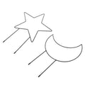 2pcs Iron Moon-Shaped Plant Trellis, Decorative Climbing Support