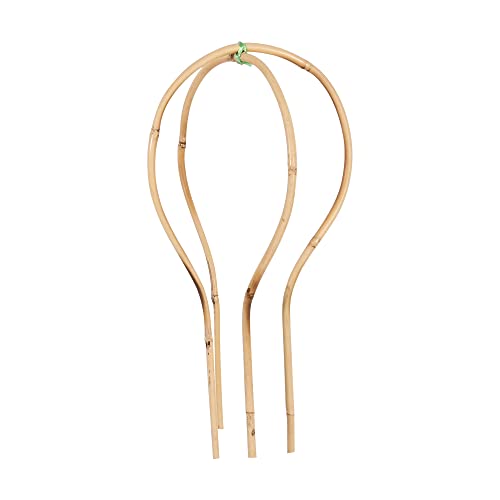 10 Pack Bamboo Hoop Trellis Circle Trellis for Potted Plants, Handmade 15 in. Bamboo Loop Stakes for Climbing Flowers and Vines - view 4
