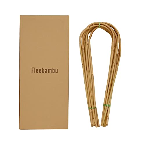 10-Packed in Carton, 18" Natural Bamboo U Trellis Support for Climbing Plants, U Hoop Trellis Perfect for Potted Plant Growing - view 4