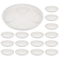 20pcs Plastic Plant Drip Tray for Flower Pots, White Pot Saucer