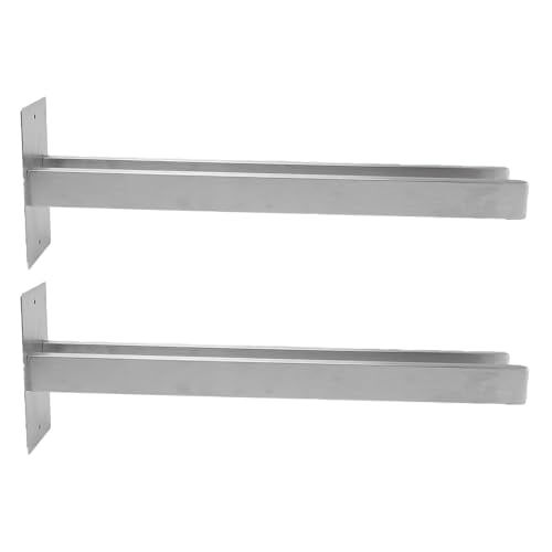 Other Gardening Supplies Rack Stainless Steel Garage Tool Organizer Shelf Brackets High Load Bearing Large Capacity Broom Mop Hanger Wall Hook for Home 15.75x2.76x5.12in 2 Pcs (Silver) - view 2