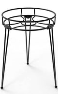 Midcentury Modern Metal Potted Plant Stand 18.7 inches Tall Flower Pot Holder Large Rustproof Iron Garden Container Heavy Duty Rack for Planter,Black (18.7 inches Tall Black)