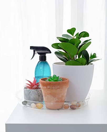 10 Inch 5 Pack Clear Plant Saucers Flower Pot Tray Excellent for Indoor & Outdoor Plants - view 4