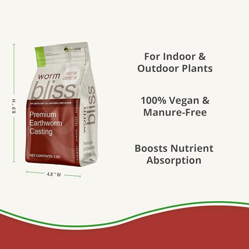 Worm Bliss (1 Qt) - Organic Worm Castings for Plants & Gardening - OMRI-Listed Earthworm Castings for Plants, Vegetables, Flowers, & Potting Soil - Organic Garden Fertilizer Rich in Nutrients - view 4