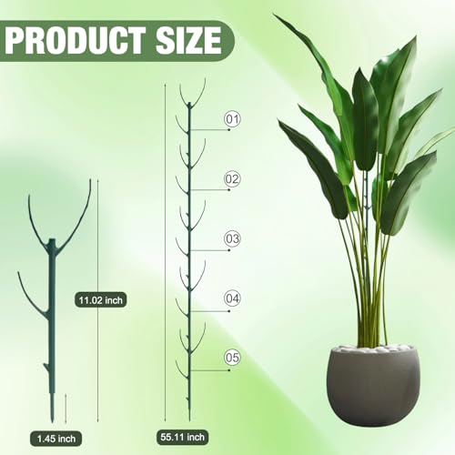10 Pack Stackable Plant Support Stakes, Stackable Monstera Plant Support Stakes for Indoor Outdoor Plants, Stem Holder Structures Frame, Plant Sticks for Vine Training Stem Stabilization - view 3