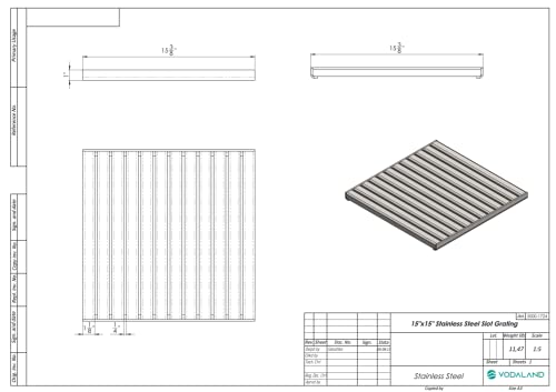 Vodaland - 16x16 Inch Catch Basin. PPE Plastic with 100% Stainless Steel - ADA/Heel Proof Grate and Sediment Basket Included. - view 4