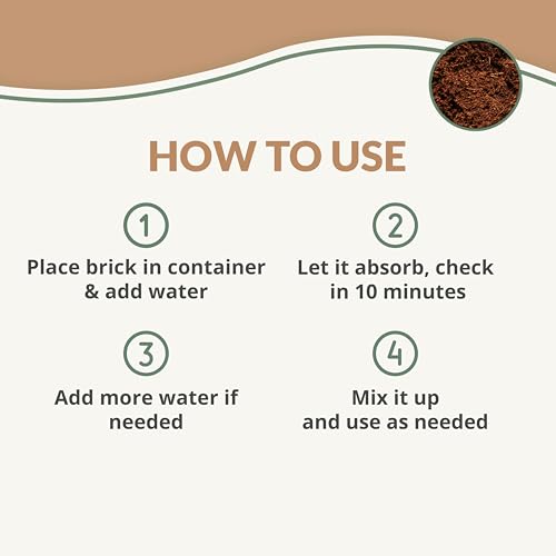 Coco Bliss (10lbs) - Organic Coco Coir for Plants - OMRI-Listed Coco Coir Brick for Garden Soil & Potting Mixes - Coconut Fiber Substrate Mixes with Potting Soil for Indoor Plants & Outdoor Plants - view 3