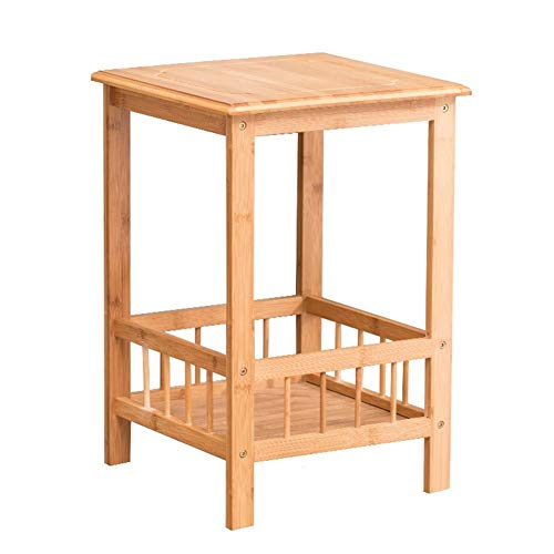 Multi-Layered Floor-Standing Flower Shelf Wooden Decoration Plant Stand Plant Storage Rack with Guardrail Beige-50cm