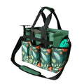Standable Garden Tool Bag for Women, Oxford Multi-Pocket Gardening Tote with Hard Bottom & Adjustable Shoulder Strap