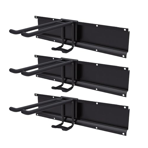 Other Gardening Supplies Hook, Wall Mount Tool Organizer with 6 Adjustable Double Layer Hooks for Hanging Gardening Tools Garage Tool Storage Garage Wall Organizer (3 Boards 6 Dual Layer Hooks)