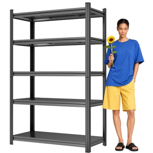 Garage Shelving,Heavy Duty Shelving with Double-Layer Columns 78H×36W×16D