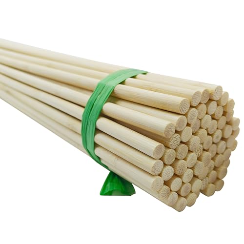 80 PCS 3FT Bamboo Plant Stakes, 7mm Thick