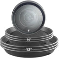 9 Pack Gray Plant Saucer Set, 8 10 12 Inch Heavy Duty PP Plant Saucers