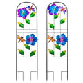 Metal Garden Trellis for Climbing Plants,2 Packs Dragonfly Outdoor Decorative Flowers Arch Fence Trellis for Outdoor Patio,Garden,Lawn,Yard,Backyard,Wall Brackets 45'' H x 10'' W