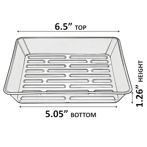 6 Pack 6 Inch Square Plant Saucer Heavy Duty, Plastic Drip Tray for Windowsill & Flower Pots, Clear - view 2