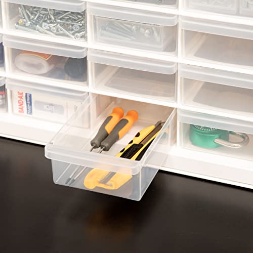 24-Drawer Plastic Storage Cabinet, Teacher Toolbox, White - view 6