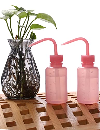 2-Pack Tattoo Wash Bottle 150ml | 5oz Water Squirt Bottle for Succulent Watering & Medical Use - Pink - view 4